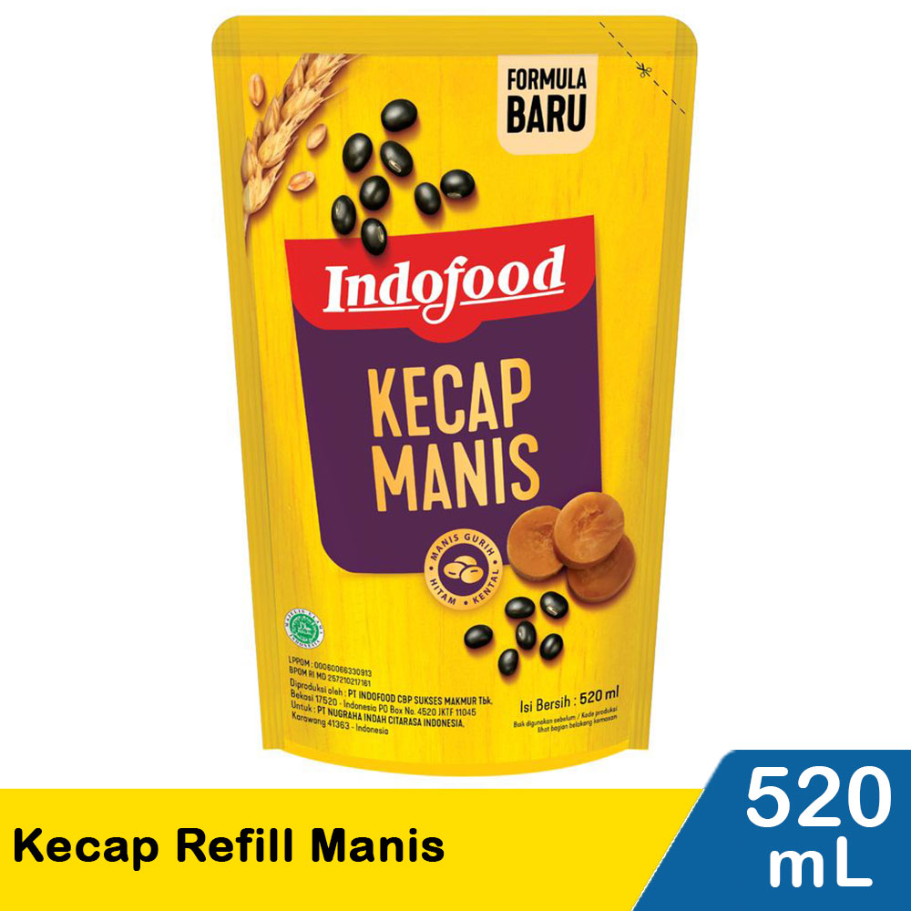 Indofood kecap refill manis 520ml