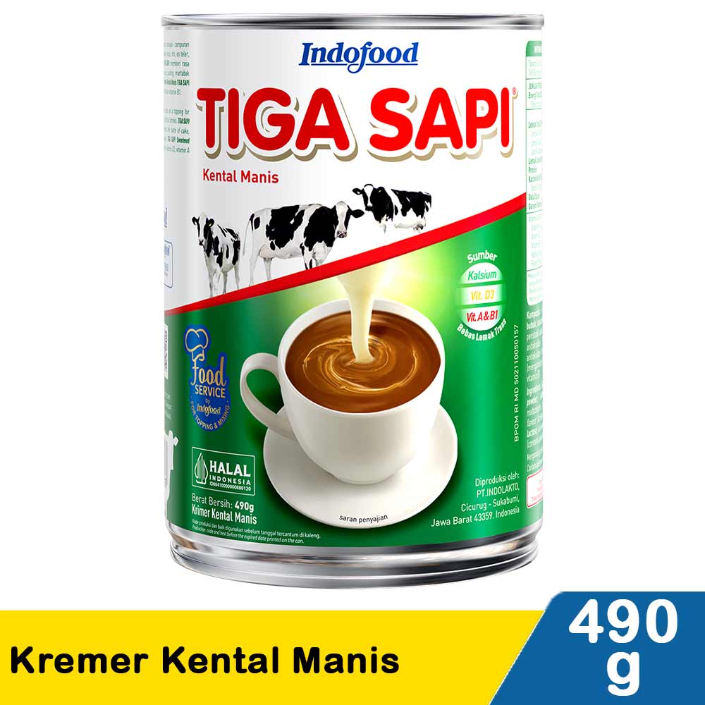 Krimer Tiga Manis Tiga Sapi Plain 490g